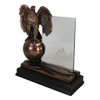 American Bald Eagle On Atlas Globe Bronze Figurine With 4"X6"