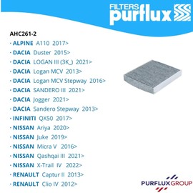 PURFLUX AHC261-2 Interior Air Filter