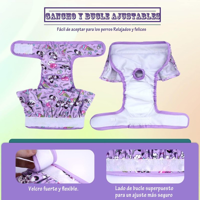 Paquete de 3 Pañales Lavables para Perros - Fundas Reutilizables,