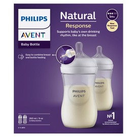 Avent Natural Response Baby Bottle 260ml X 2