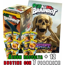 Skifidol Italian Brainrot Beta Series Cosmic Hallucination | Box 12 Bags with 7 Trading Cards and Album Binder | Trading Card Game