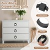 PATIKIL 4Pack Drawer Ring Pull Handles, 1.57" Zinc Alloy Hole