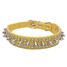 Jxinrong Mushrooms Spiked Rivet Studded Adjustable Pu Leather Pet Collars for Cats Puppy Dogs