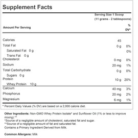 ANDREW LESSMAN Ultimate Whey Protein Isolate 50 Servings - Supports Workout Recovery and Lean Muscle Non-GMO, No Added Flavors, Fat-Free, Sugar and Sweetener-Free, Certified Kosher. No Additives