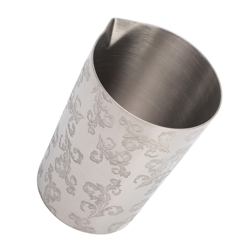 Cocktail Mixing Glass 304 Stainless Steel Heat Preservation Engraved Bartending