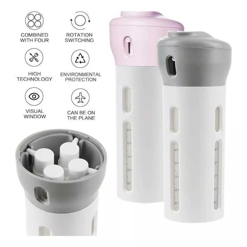 CL Dosificador Dispensador 4 Tanques Gel Shampoo Crema Y Mas