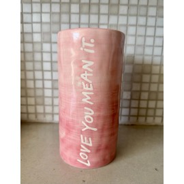 Home Design Accent Decor Love You Mean It Pink Ceramic Flower Vase Home Decor Wedding Event