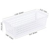 Jandson 6-Pack Plastic Slim Storag Basket, Small Organizer Bins, White