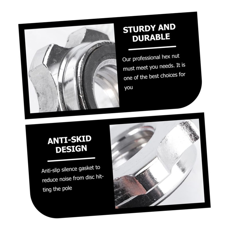Sosoport 4pcs Anti-Slip Nuts Collars Dumbbell Security Nuts Security for
