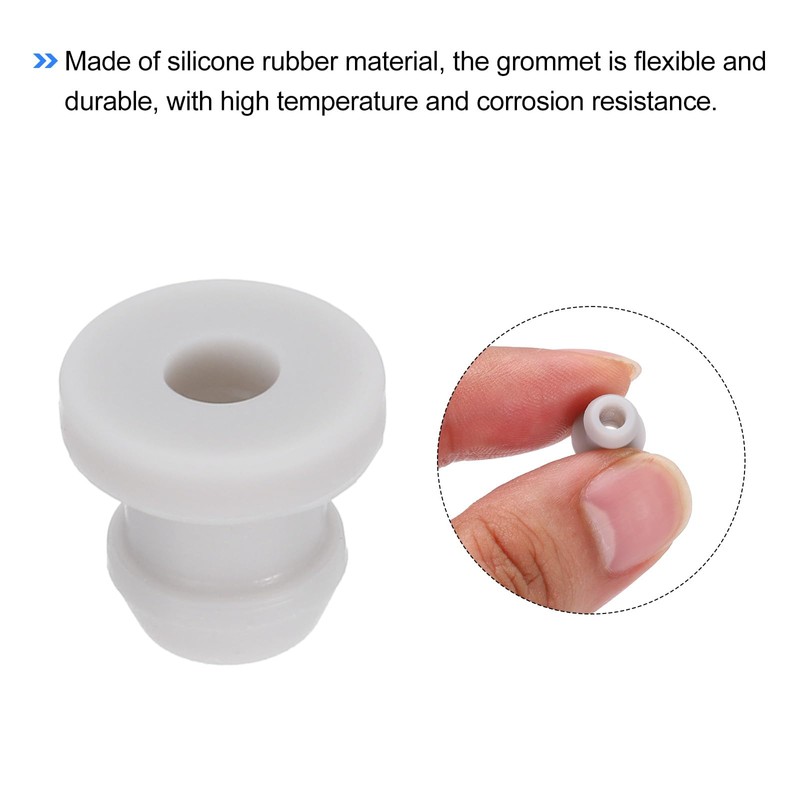 QUARKZMAN Pack of 10 Snap Rubber Grommet Connector Mounting Diameter
