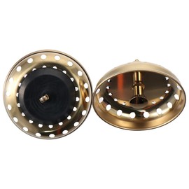Urjumpea 2 Pcs Gold Sink Stopper Strainer Stainless Steel Filter for Universal Kitchen Replacement