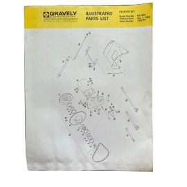 Gravely illustrated parts list starter kit model MA804 form 14821P1 July 1, 1969