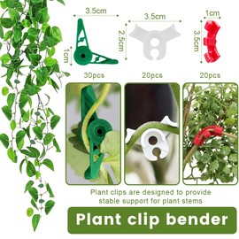 ZEPIQOR Pack of 70 Plant Benders, 360 Degree Adjustable Plant Bender Lst Clips, Plant Clips, Gardening Plant Clips Bending, for Plants Low Stress Training Control of Plants
