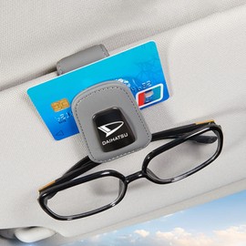 Hunesuru Car Sun Visor Glasses Clip, Suitable for Cars, Leather Car Glasses Clip, Sunglasses Storage, Suede Material Card Storage Clip, Aesthetic, Simplicity, Easy Installation, Carbon Fiber Black 23