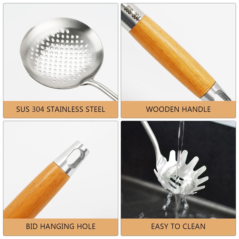 6 Pieces Stainless Steel 304 Kitchen Cooking Utensil Set, Metal