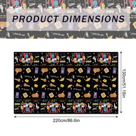 2 Pcs Party Tablecloth, 87" Lx51 W Rectangular Plastic Table Covers, Disposable Tablecloths Party Decoration Supplies