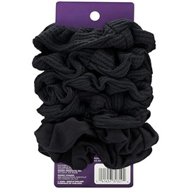 Goody Ouchless Scrunchie para mujer, Negro, 8 unidades