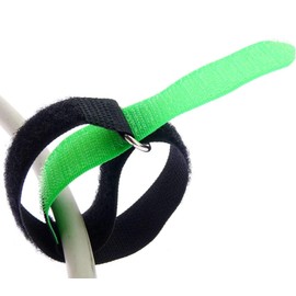 50 x 30 cm x 20 mm resealable Velcro cable ties, neon green with metal eyelet, cable Velcro tape, 300 mm, reusable