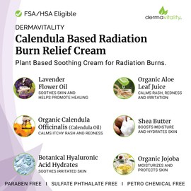 UltimateVitality Radiation Burn Relief Cream – Natural, Organic, Paraben, Pthalate Free Calendula Based Cream for Radiation Patients - 2 Ounces