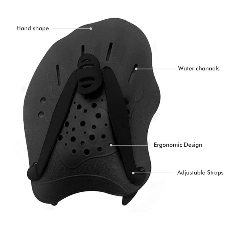 Swimming Paddle Stroke Maker Swimming Training Paddle with Adjustable Strap