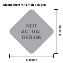 StickerTalk Girl Twins on Board Vinyl Sticker, 5 inches by 5 inches