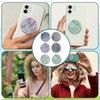 Phone Grip, Set of 6 Elegant Marble-Pattern Stand for Smartphones,