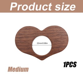 Walnut Book Page Holder, 0.86in Medium Heart Shape Thumb Page Holders for Reading Wood Bookmark Holder Book Accessories Literary Gifts for Bookworms Readers Book Lovers(Brown)