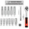 JinPhon 1/4 Inch Professional Ratchet Set, Socket Spanner Set 1/4,
