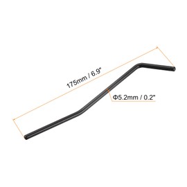 PATIKIL Guitar Tremolo Arm Bar Rocker 5.2mm Dia Black Bridge System Part for Electric Guitar