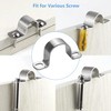 PEROMI 5Pcs 63mm Heavy Duty 2 Hole U-Tube Strap Clamp,Stainless