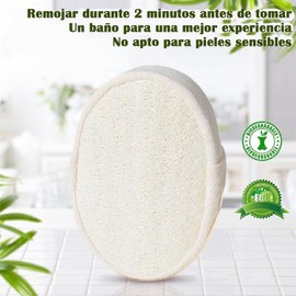 Lumbor37 Esponja Natural de Lufa, Esponja para Baño, Exfoliantes Naturales Puras, Bola de Esponjabon de Lufa Espesa, Limpieza Profunda Cuidado de la Piel Para Baño Spa Ducha（2P）