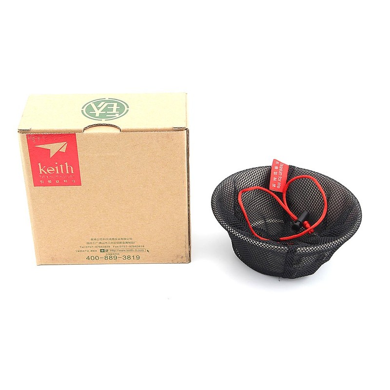 Keith Ti5320 Titanium Folding Handle Camping Bowl Ultralight Base Collapsible