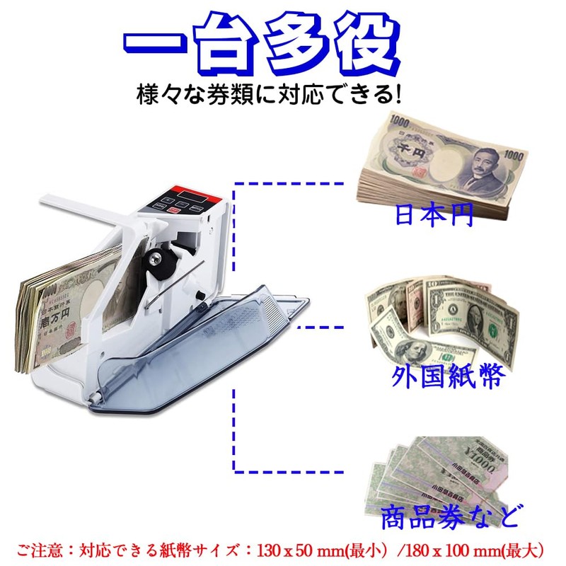 Money Counter, Batch Function, Number of Items, Bill Counter, Handy