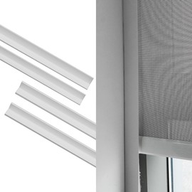 Blindify Light Blockers Blackout Side Tracks, PVC Blackout Side Strips for Window Shades and Blinds, Light Blocking Strips for Bedroom 4 Pcs(White, 58")