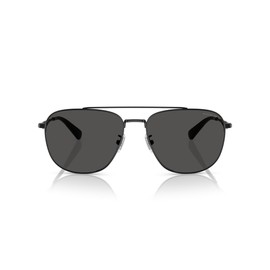 COACH Men's HC7172 Aviator Sunglasses, Satin Black/Grey Solid, 59 mm