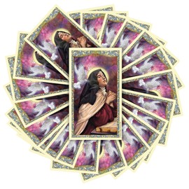 Saint Teresa of Avila Prayer Bookmark - Elegant Laminated Holy Card - Inspirational Catholic Page Holder- Size: 2-5/8 x 4-3/8" H (25 Pack)