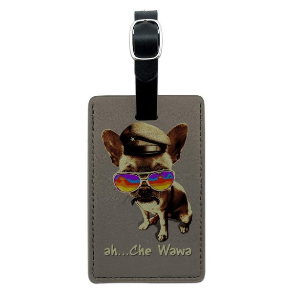 Ah Che Wawa Chihuahua Dog Vintage Retro Rectangle Leather Luggage
