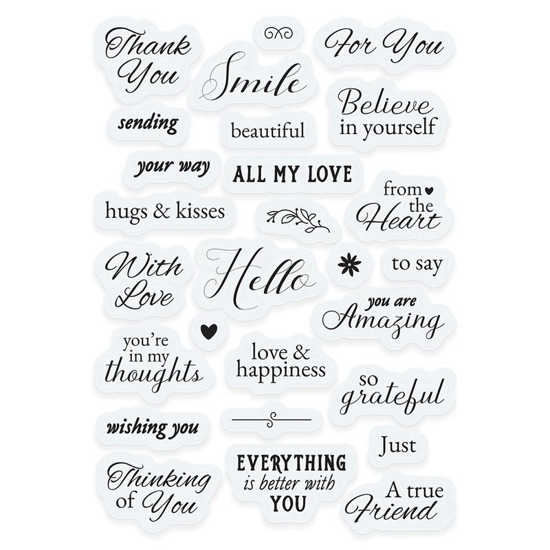 Tonic Studios Stamp Set-from The Heart Sentiments