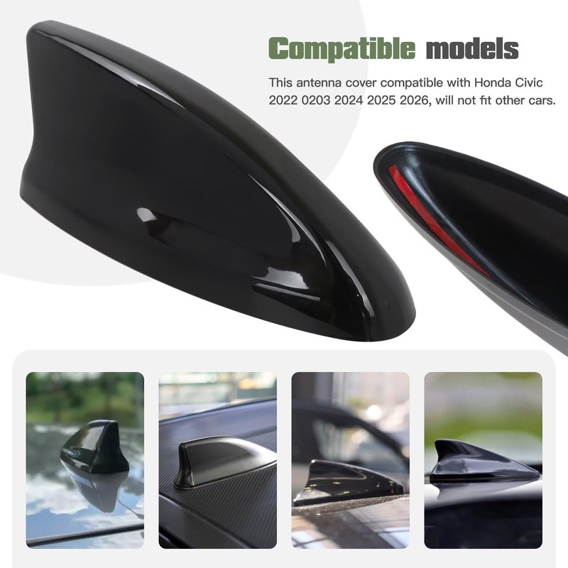 Qblahip Shark Fin Antenna Cover for 2022-2025 Honda Civic 11th