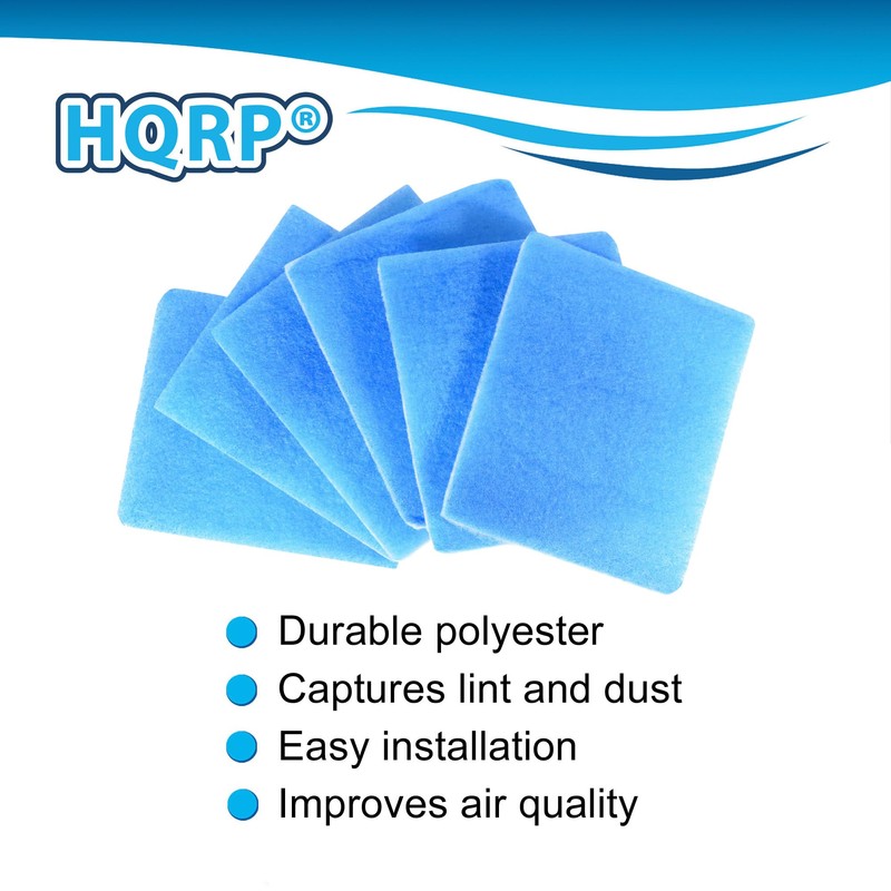 HQRP 6-pack Polyester Filters compatible with BetterVent Indoor Dryer Vent