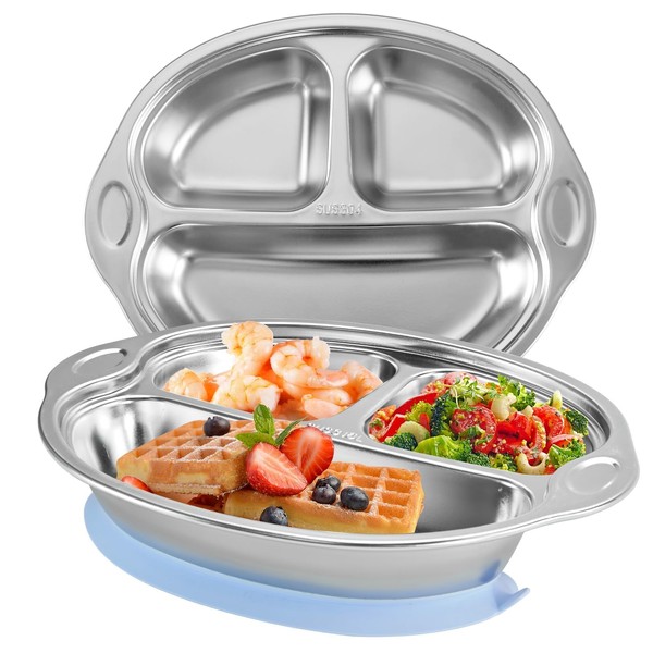 Stainless Steel Baby Suction Plates: Divided Plates Designed for Babies