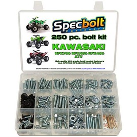 250pc Specbolt Kawasaki KFX450R KFX700 ATV Bolt Kit for Maintenance & Restoration OEM Spec Fasteners KFX 450 700 400