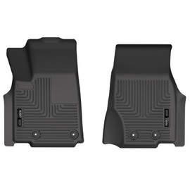 Husky Liners Weatherbeater Floor Mats | Fits 2021-2025 Jeep Grand Cherokee L (w/ 2nd Row Bench Seat) | Front Row, 1-pc Black - 15671