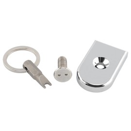 Seat Bolt Screw 1/4"-20 Anti Theft Security Screw Tab Cover for Harley Sportster Dyna Softail Touring Road King Electra Glide Street Glide CVO 1996-2024 (Chrome, Circle Bolt)