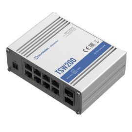TELTONIKA TSW200 - Industrial Unmanaged PoE+ Switch - Does not include Power Supply NHT-PR320AUA