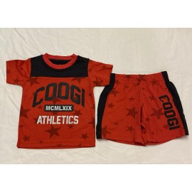 Coogi Shirt and Short baby Boys  2 Piece Red 18M 60% Cotton 40% Polyester