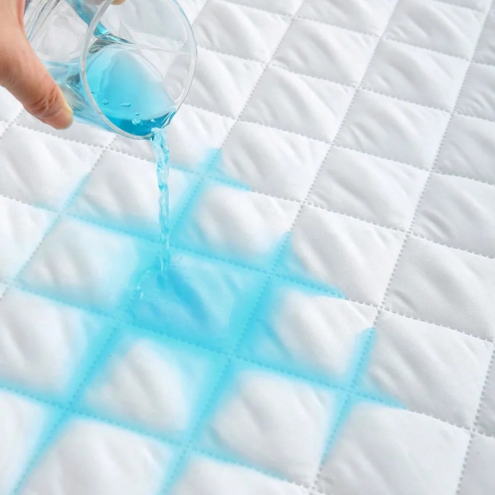 BedGrip Mattress Protector Waterproof – Square Grid Pattern with Elastic Corner Straps, Bed Room and Guest Room Sleep Protection