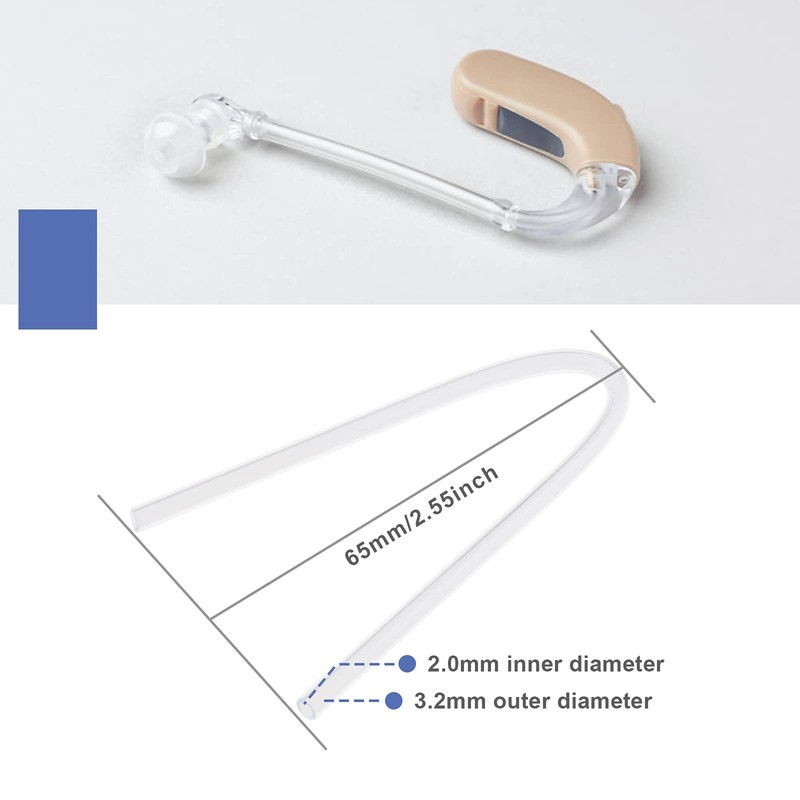 eMagTech 4pcs Preformed BTE Ear Hearing Aid Tubes Hearing Machine