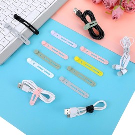 42 Piezas Organizador De Cables Ajustable, Bridas De Silicona Reutilizables Para Cables Eléctricos, Datos Y Carga, 7 Colores