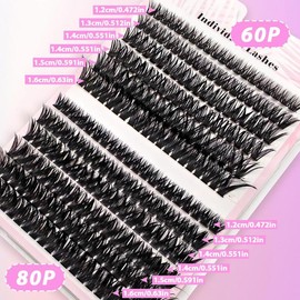Mixed Size False Eyelashes Lash Clusters, 240pcs/set Natural Look Eyelashes Extensions, Self Grafting Faux Cluster Lashes, Volumized Fake Eyelashes for Eye Makeup Enhancement, Lashes Extension Kit, Mini Makeup, Christmas, Christmas Gift
